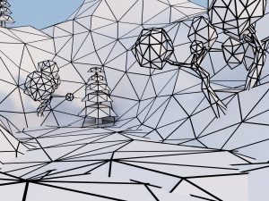 low poly island 3Dモデル