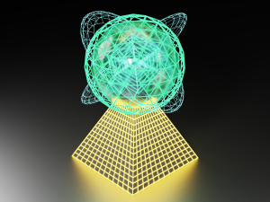futuristic glowing planetary structure Modelo 3D