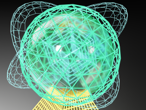 futuristic glowing planetary structure 3D Model