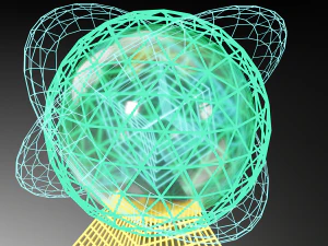 futuristic glowing planetary structure 3D Model