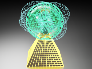 futuristic glowing planetary structure 3D Model