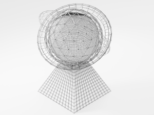 futuristic glowing planetary structure 3D Model