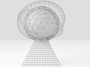 futuristic glowing planetary structure 3D Model