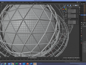 futuristic glowing planetary structure 3D Model