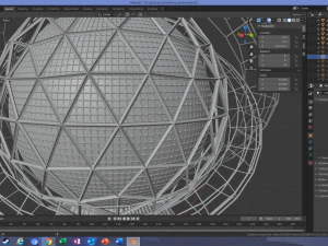 futuristic glowing planetary structure 3D Model