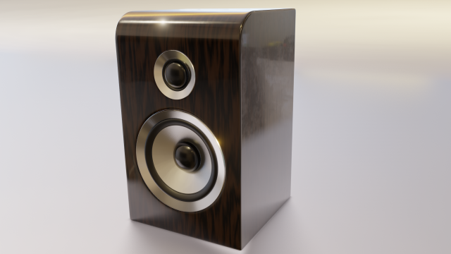 wood speaker 3D 模型 .c4d .max .obj .3ds .fbx .stl .blend 