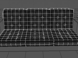 giraffe and leopard fur retro sofa 3D Model