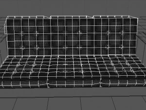 giraffe and leopard fur retro sofa 3D Model