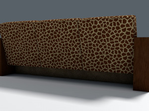 giraffe and leopard fur retro sofa 3D Model