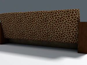 giraffe and leopard fur retro sofa 3D Model