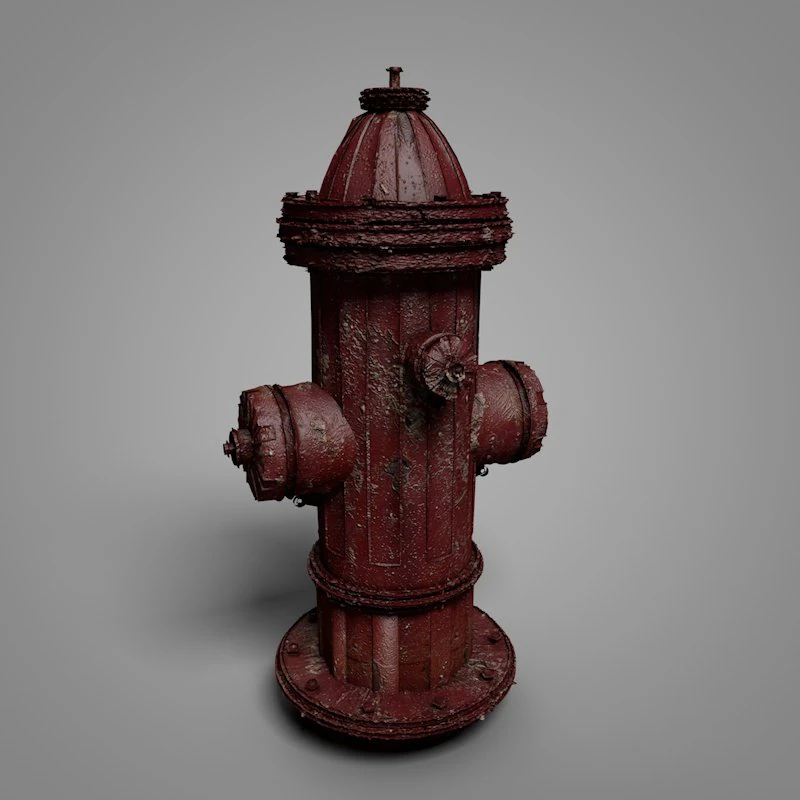 fire hydrant 3D Model .c4d .max .obj .3ds .fbx .stl .blend 