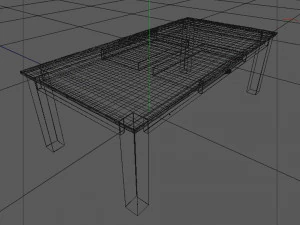 wooden coffee table 3D Model