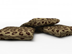 leopard fur throw pillows 3D 模型