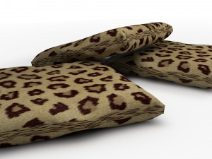 leopard fur throw pillows 3D 模型