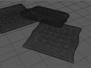 leopard fur throw pillows 3D Model