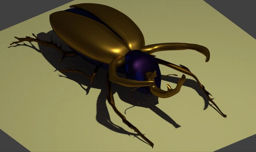 rhinoceros beetle 3D Model .c4d .max .obj .3ds .fbx .stl .blend 