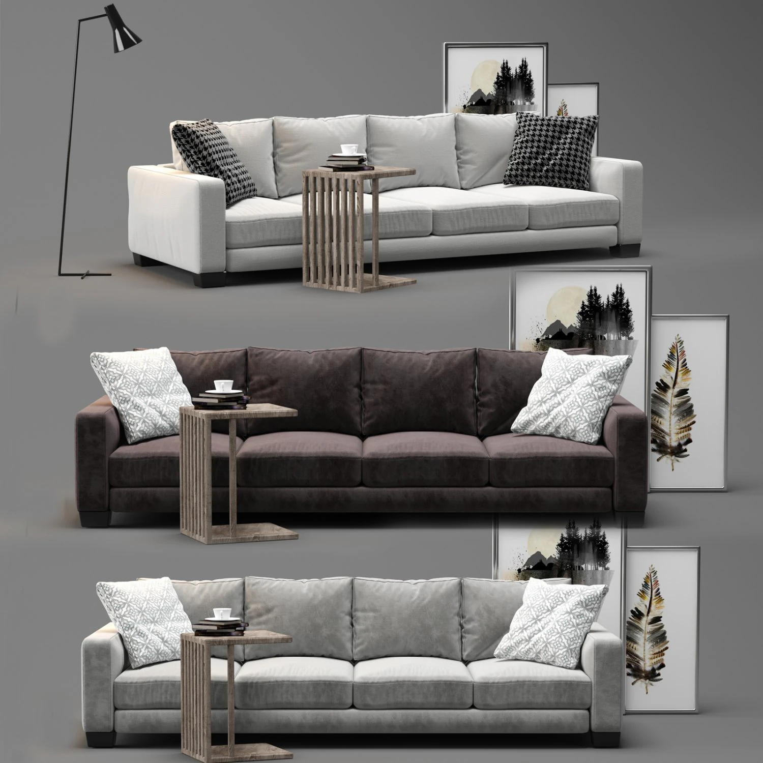 sofa status 02 flex form 3D Model .c4d .max .obj .3ds .fbx .stl .blend 