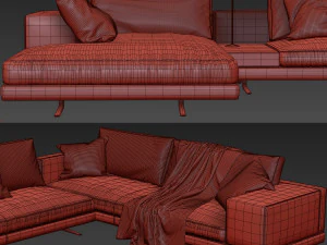 sofa mondrian 3D Model