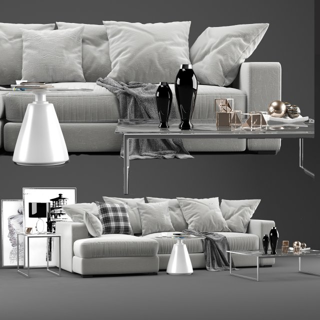 boconcept cenova sofa Modelo 3D .c4d .max .obj .3ds .fbx .stl .blend 
