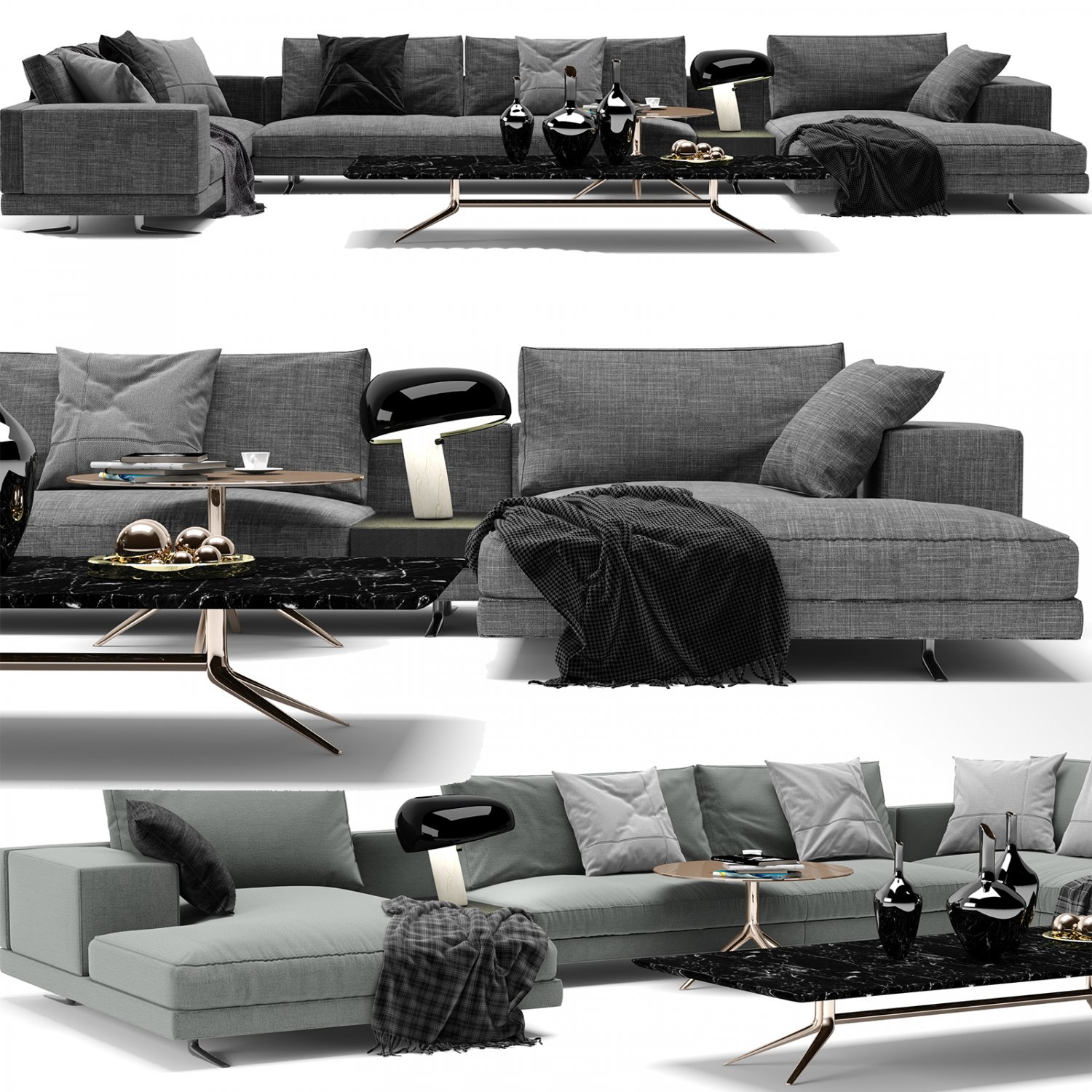 mondrian sofa by poliform 3D Modelle in Wohnzimmer 3DExport