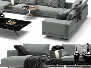 mondrian sofa by poliform Modèle 3D