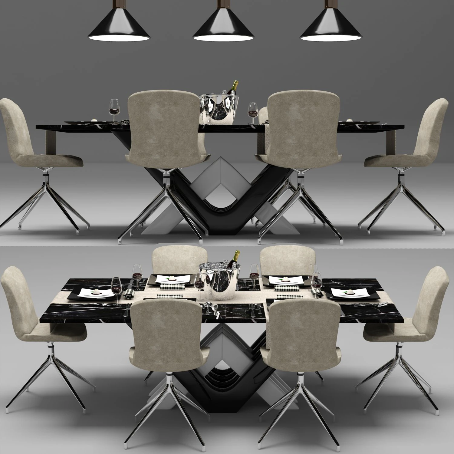 table set 01 3D Model .c4d .max .obj .3ds .fbx .stl .blend 