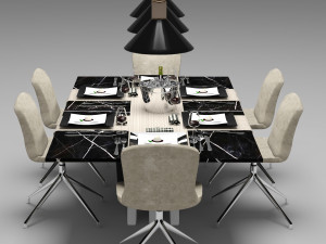 table set 01 Model 3D