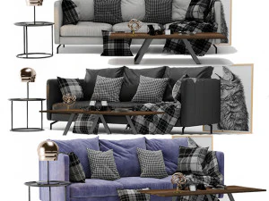 boconcept 5 모델의 소파 3D 모델