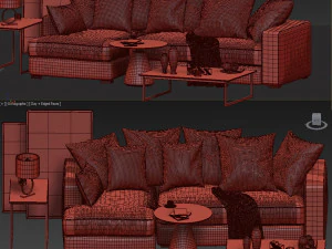 boconcept 5 모델의 소파 3D 모델