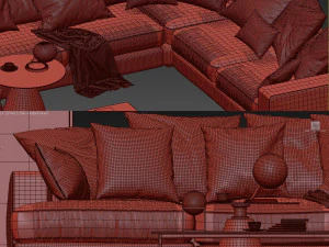 boconcept 5 모델의 소파 3D 모델