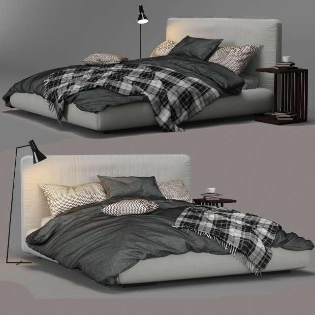 magnum bed by flexform 3D Model .c4d .max .obj .3ds .fbx .stl .blend 