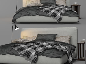 magnum bed by flexform 3D Model