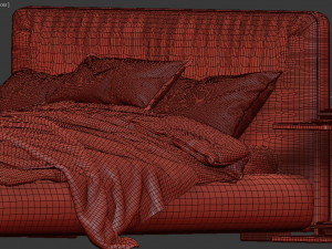 magnum bed by flexform 3D Model