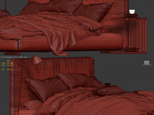 magnum bed by flexform 3D Model