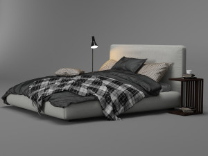 magnum bed by flexform 3D Model