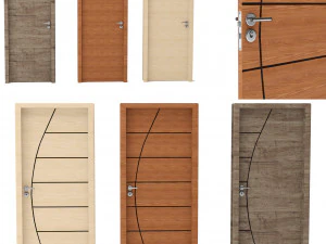3 doors modern 3D Model