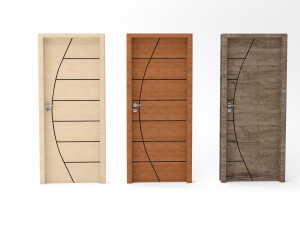 3 doors modern 3D-Modell