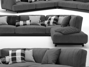 sofa tribeca by poliform 3D 모델