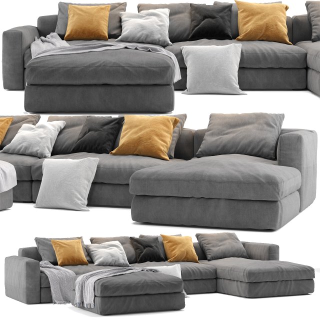 poliform dune sofa 3D Model .c4d .max .obj .3ds .fbx .stl .blend 