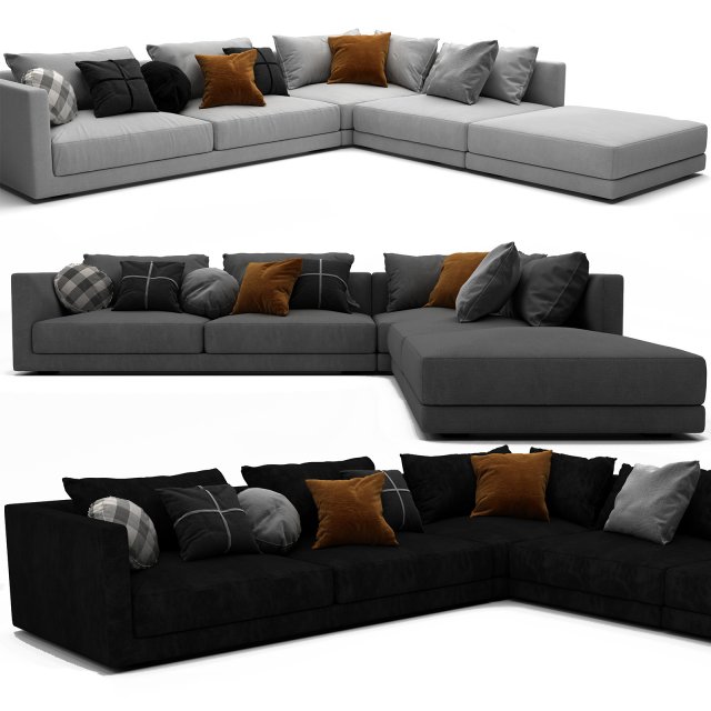 bristol sofa set 01 3D Model .c4d .max .obj .3ds .fbx .stl .blend 