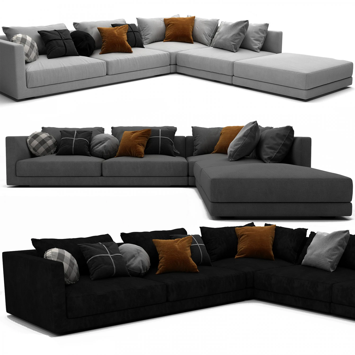 bristol sofa set 01 3D Model .c4d .max .obj .3ds .fbx .stl .blend