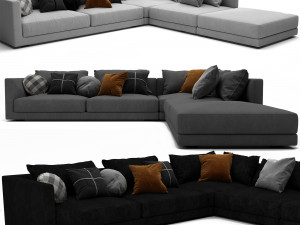 bristol sofa set 01 3D Model