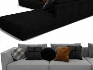 bristol sofa set 01 3D Model
