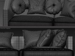 bristol sofa set 01 3D Model