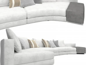 sofa daniels set 02 3D Model