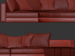 sofa daniels set 02 3D 모델
