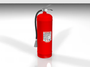 extintor de incendios de baja poli Modelo 3D