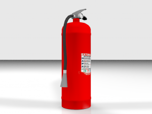 lowpoly fire extinguisher 3D मॉडल