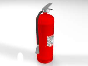 lowpoly fire extinguisher 3D मॉडल