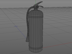 lowpoly fire extinguisher 3D मॉडल